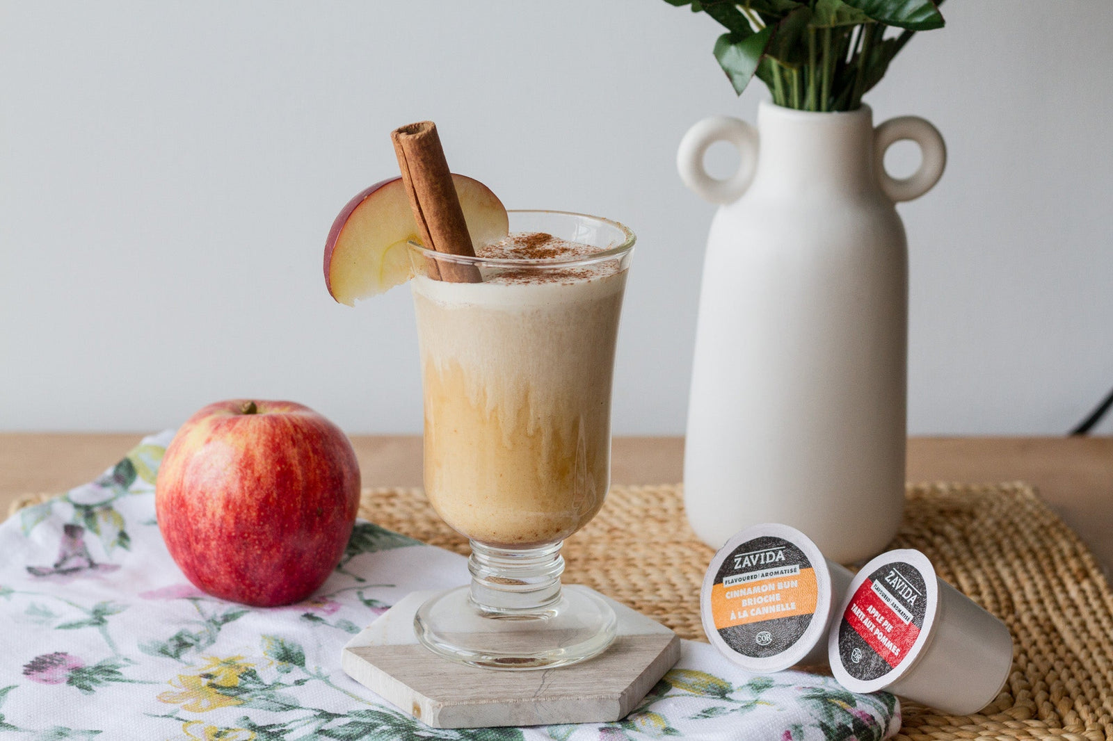 Apple Cinnamon Brown Sugar Cold Foam Iced Coffee - Zavida Coffee