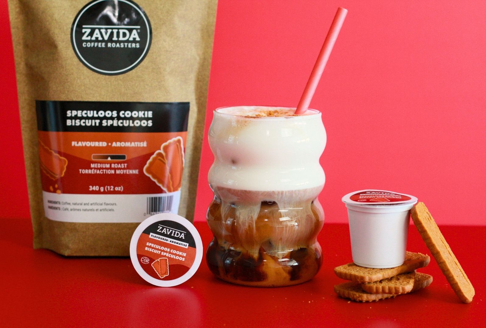 How to Make a Speculoos Cookie Iced Coffee with Cold Foam - Zavida Coffee