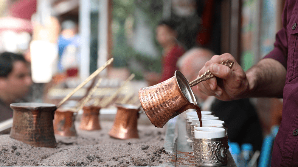 Ingredients and Equipment for Turkish Coffee