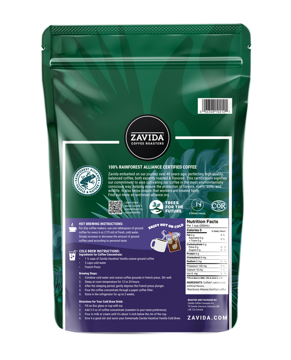 Hazelnut Vanilla Rainforest Alliance Coffee | Zavida Coffee