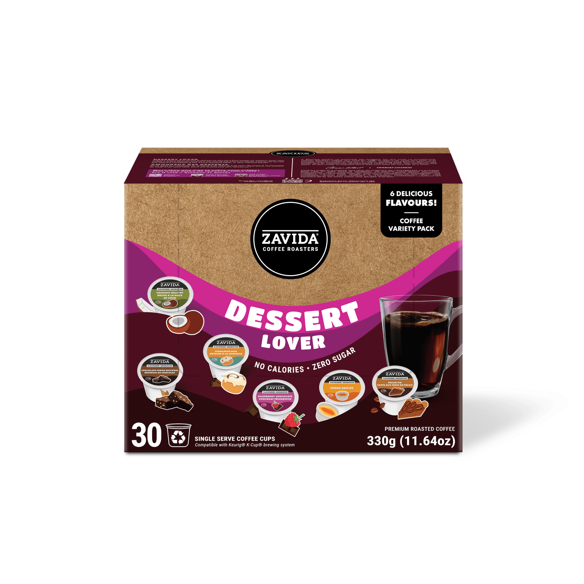 K - Cup Dessert Lovers Variey Pack (30 pods) - Zavida Coffee