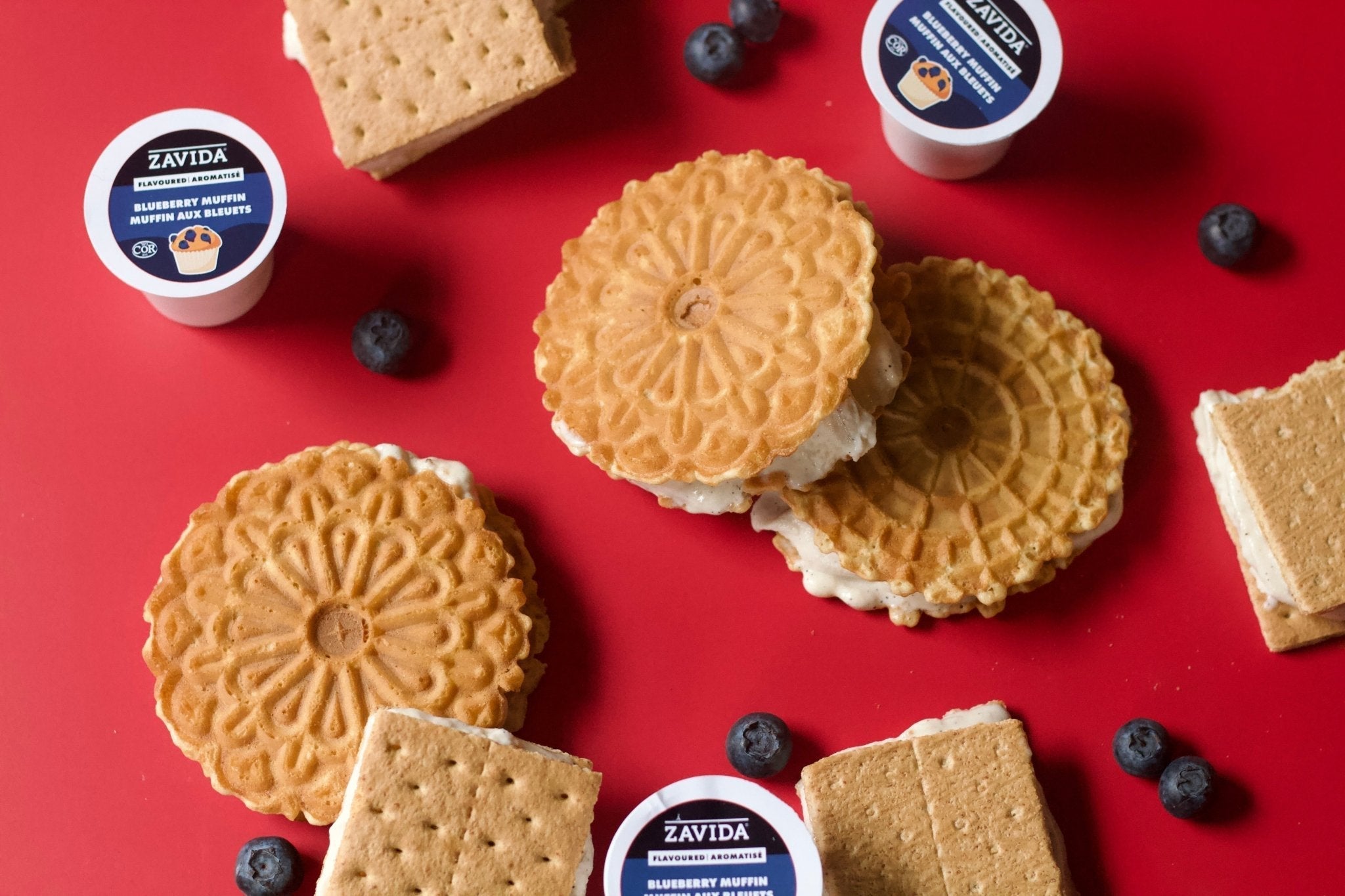 Blueberry Muffin Ice Cream Sandwiches | Your New Favourite Frozen Treat - Zavida Coffee