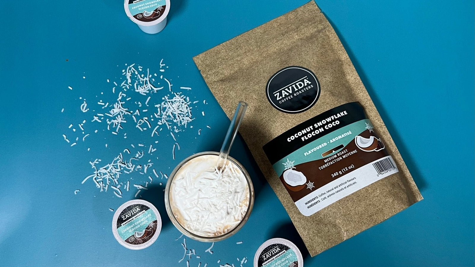How to Make an Iced Coconut Snowflake Cream Cloud - Zavida Coffee