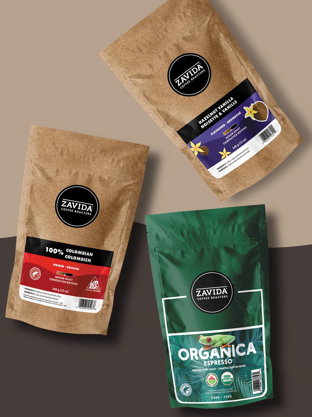 Whole Bean & Ground Coffee – Flavoured, Single Origin & Organic Coffee – 12 oz. & 2 lbs - Zavida Coffee