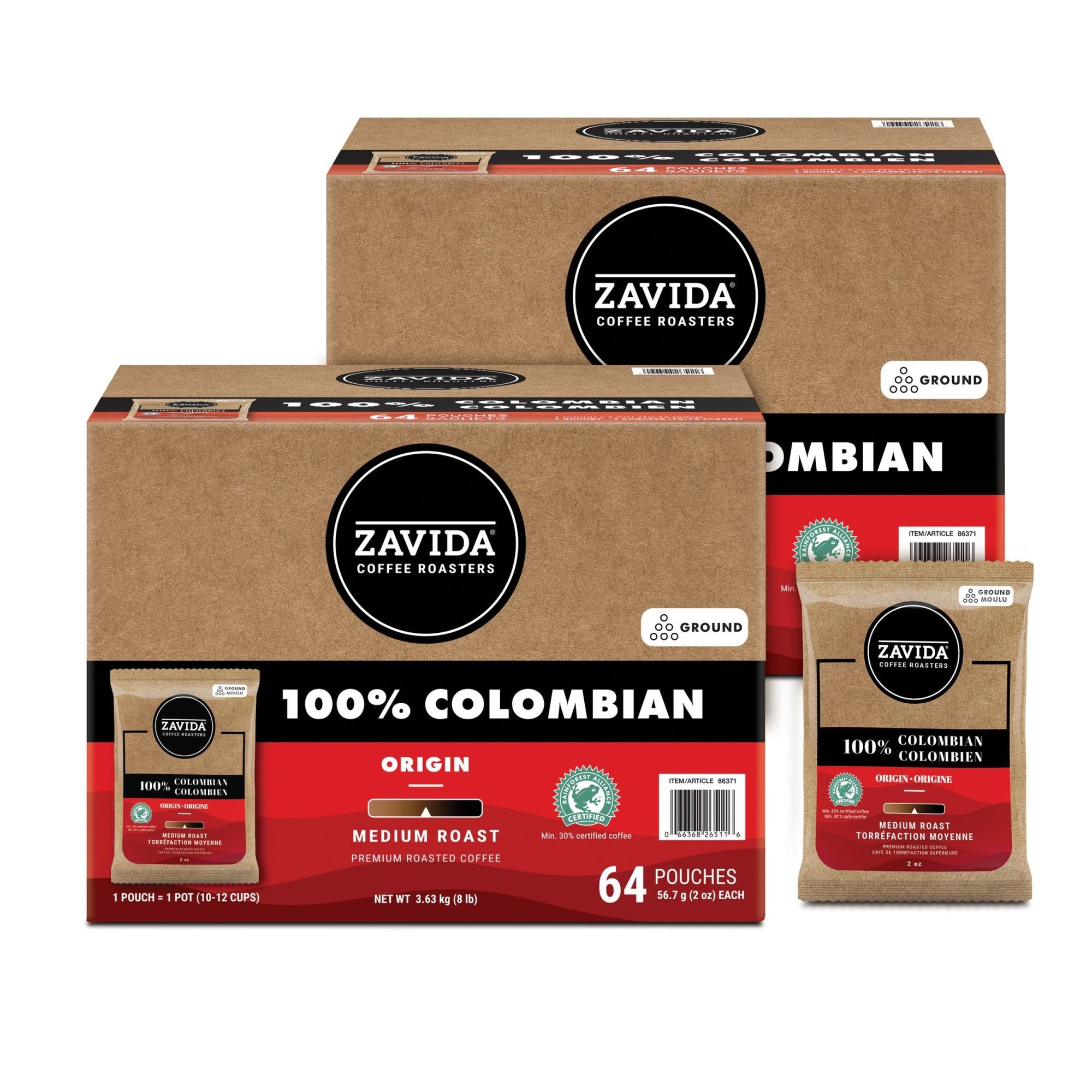 100% Colombian Coffee 64 Pouches - Zavida Coffee