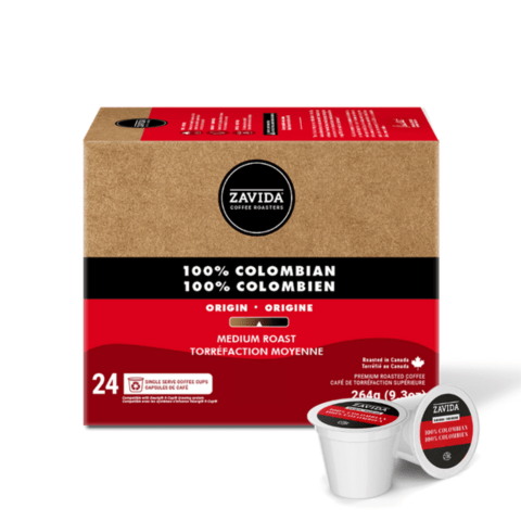 100% Colombian Single Serve Coffee - 24 Pods - Zavida Coffee