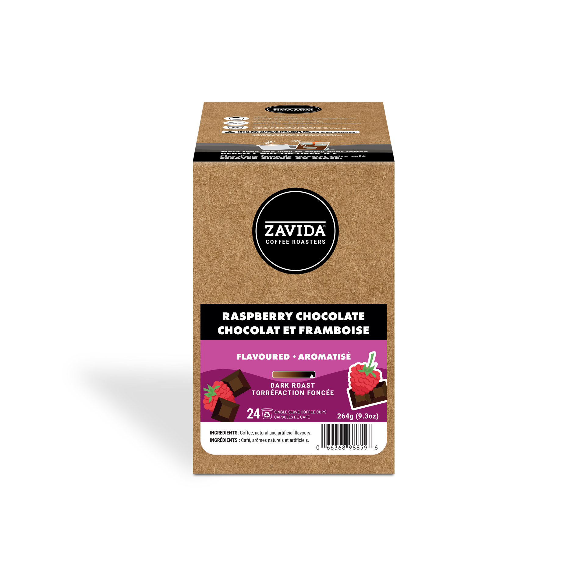 Raspberry Chocolate Dark K-Cup® Compatible - 24 Pods – Zavida Coffee