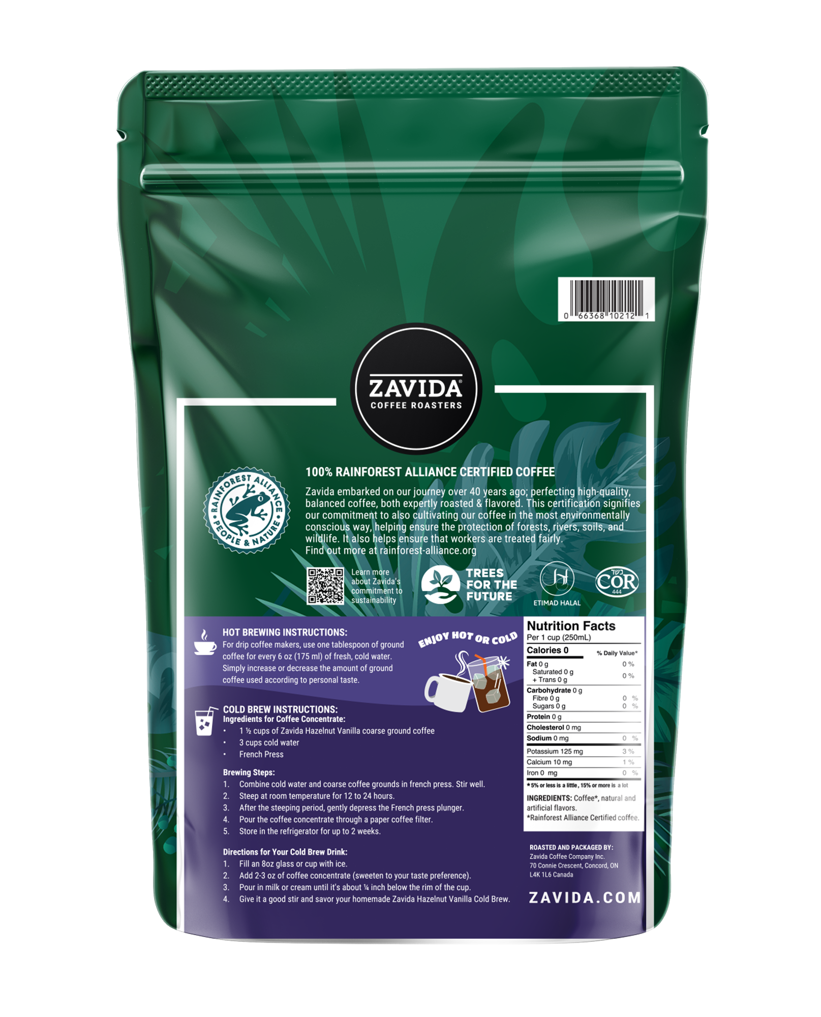 Organica Hazelnut Vanilla Coffee - 2lbs