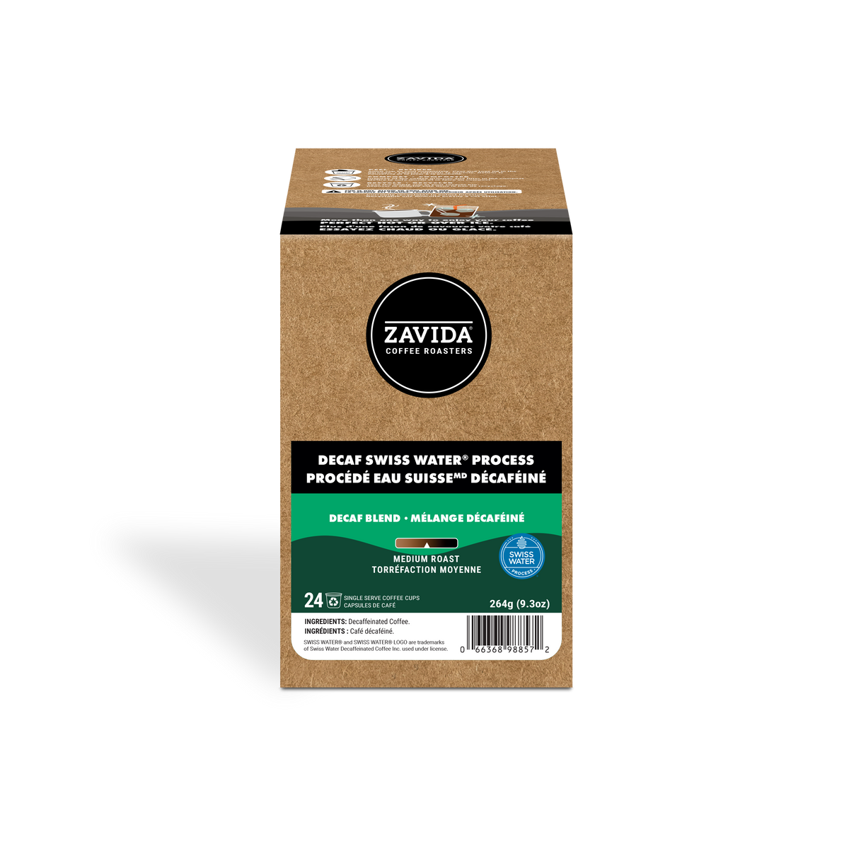 Décaf Colombien Procédé Swiss Water® Compatible K-Cup® - 24 Pods