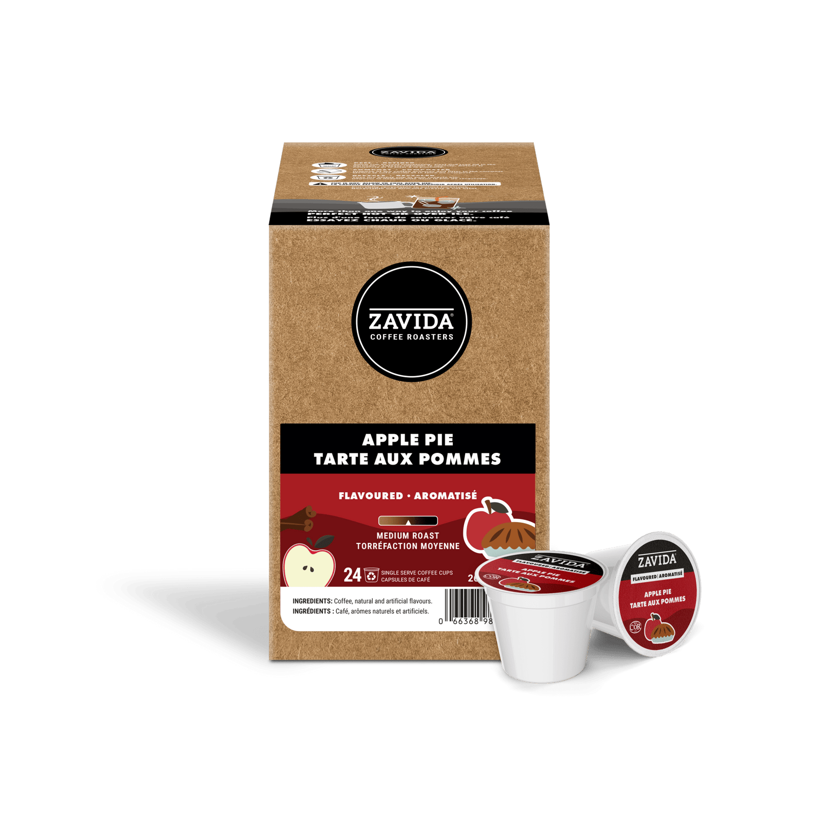 Apple Pie Single - Serve Coffee - 24 Pods - Zavida Coffee