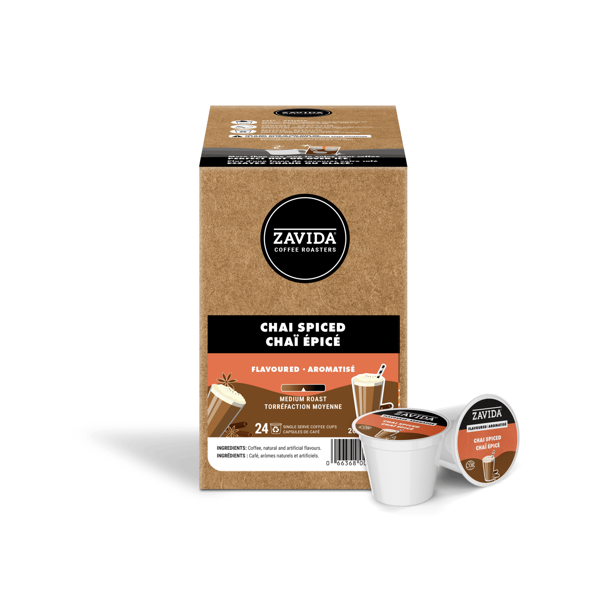 Chai Spiced Single - Serve Coffee - 24 Pods - Zavida Coffee