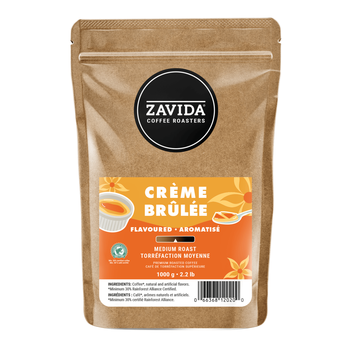 Crème Brûlée Coffee - Whole Beans 1 Kg - Zavida Coffee