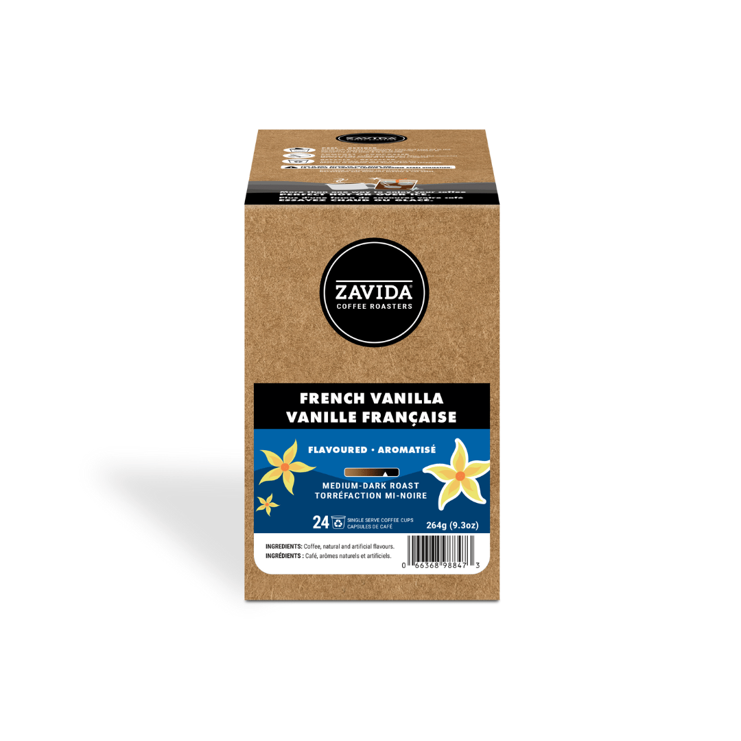 French Vanilla Single - Serve Coffee - 24 Pods - Zavida Coffee