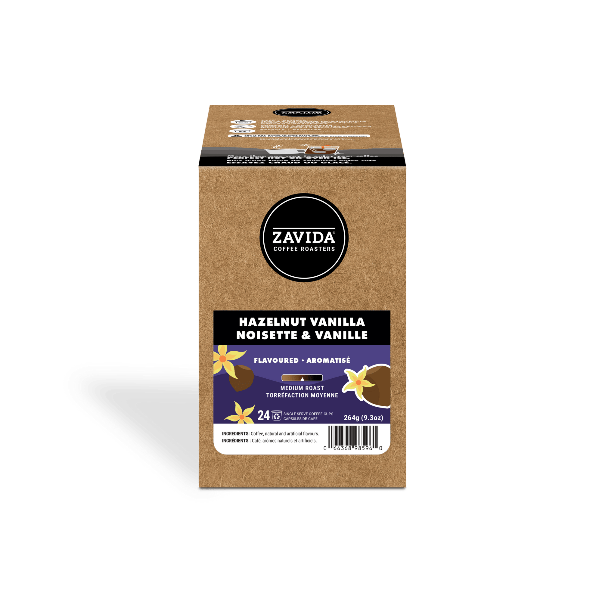 Hazelnut Vanilla Single Serve Coffee - 24 Pods - Zavida Coffee