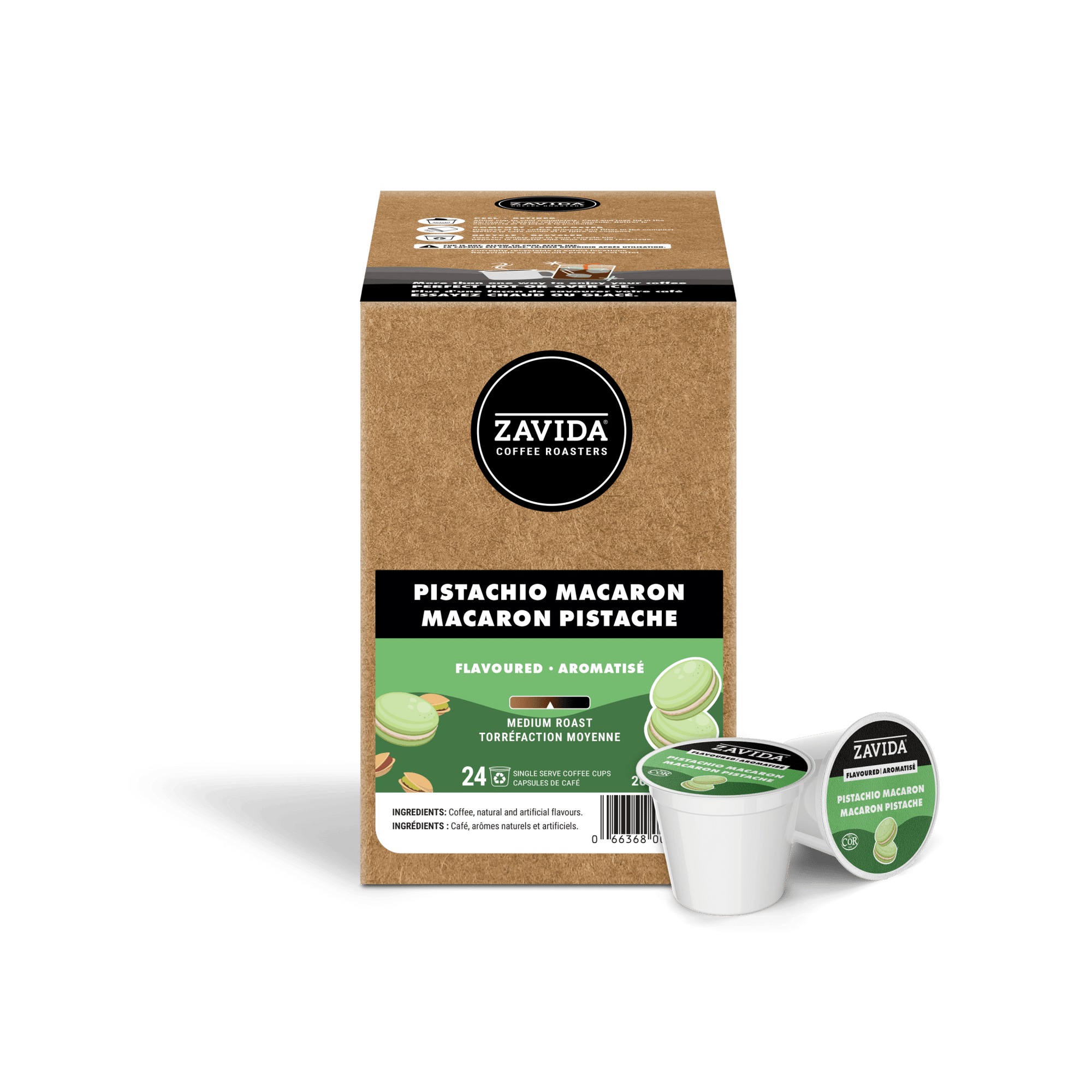 Pistachio Macaron Single - Serve Coffee - 24 Pods - Zavida Coffee