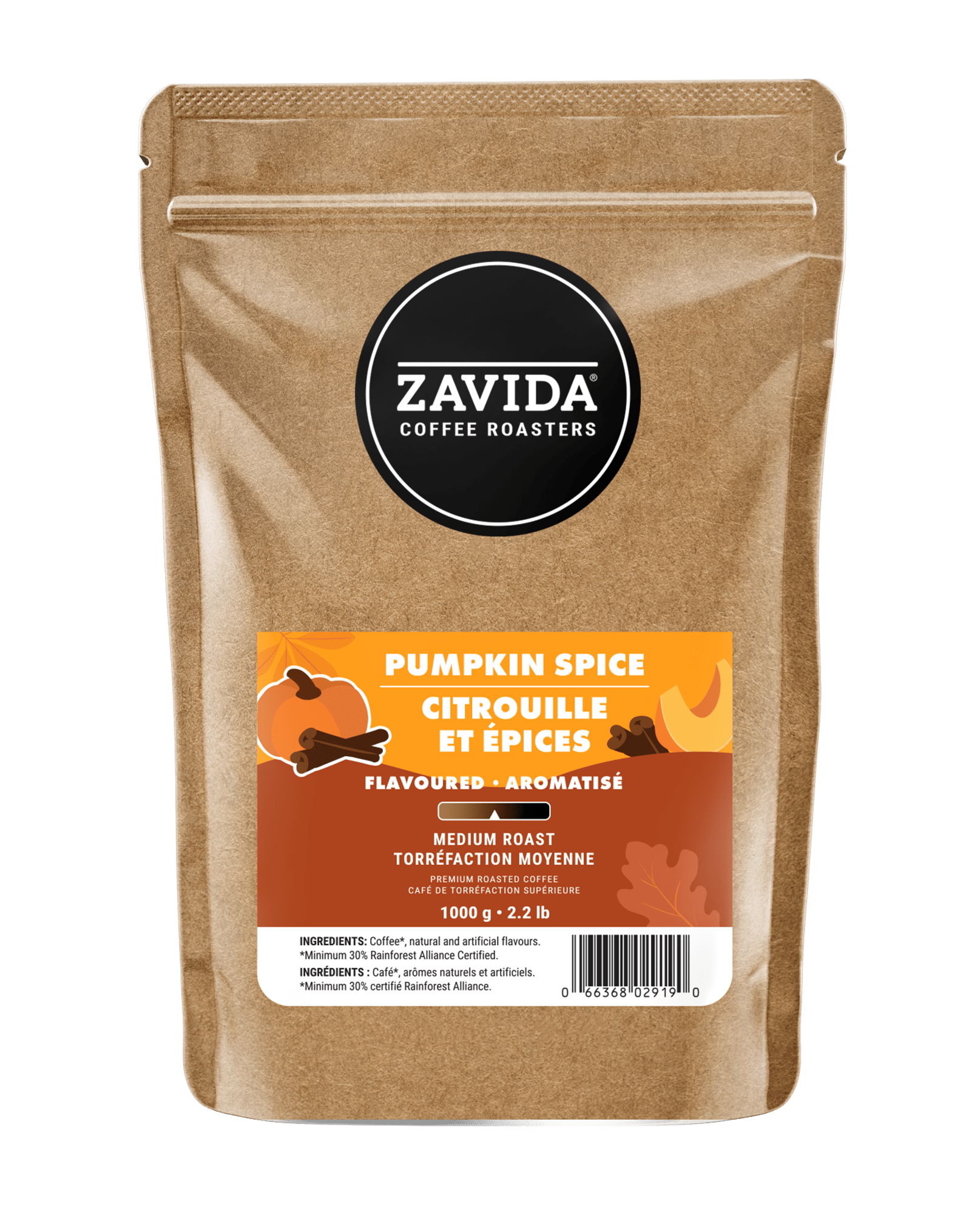 Pumpkin Spice Coffee - Whole Beans - Zavida Coffee