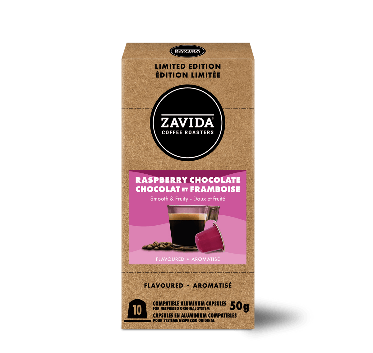 Raspberry Chocolate Nespresso® - Compatible Pods - Zavida Coffee