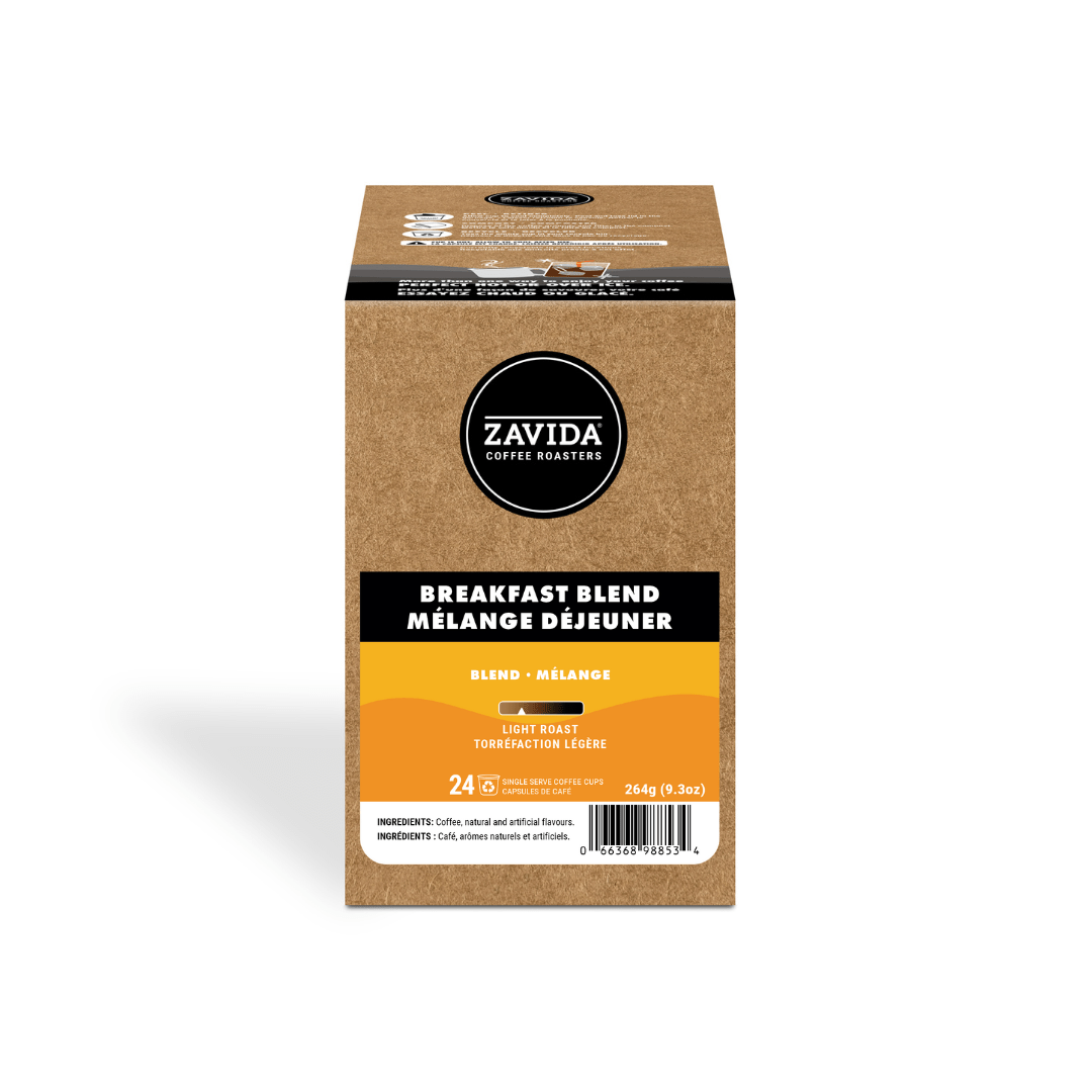 Breakfast Blend Single Serve Coffee - 24 Pods - Zavida Coffee