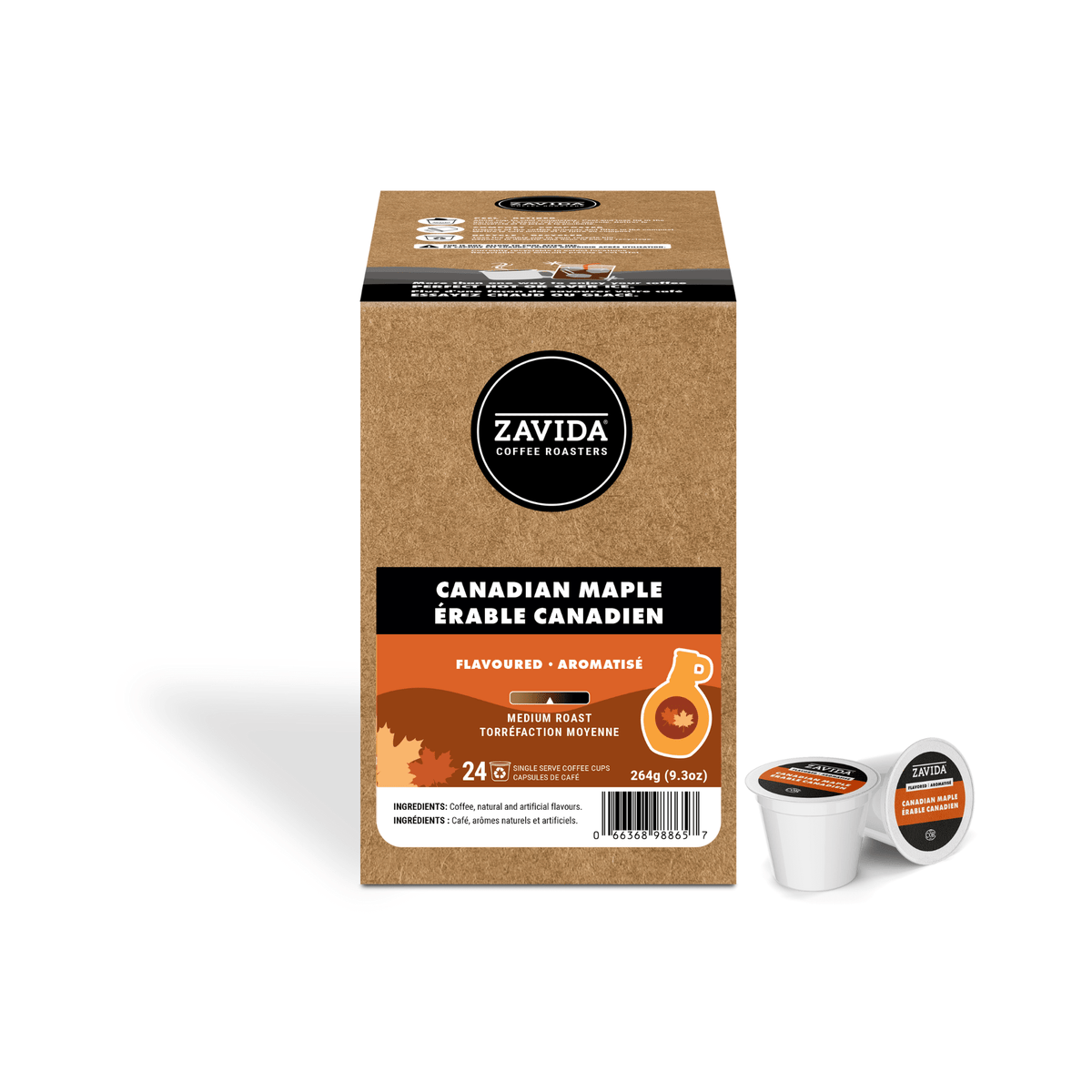 Canadian Maple Single Serve Coffee - 24 Pods - Zavida Coffee