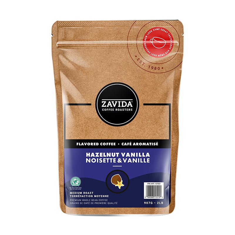 Hazelnut Vanilla Coffee - Whole Beans - Zavida Coffee