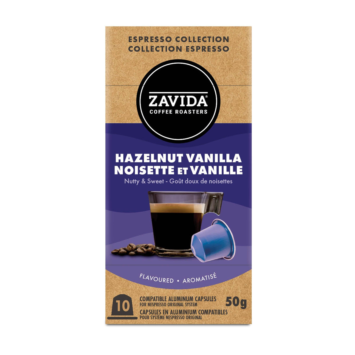 10 Capsules Espresso Chocolat Noisette Compatibles Nespresso