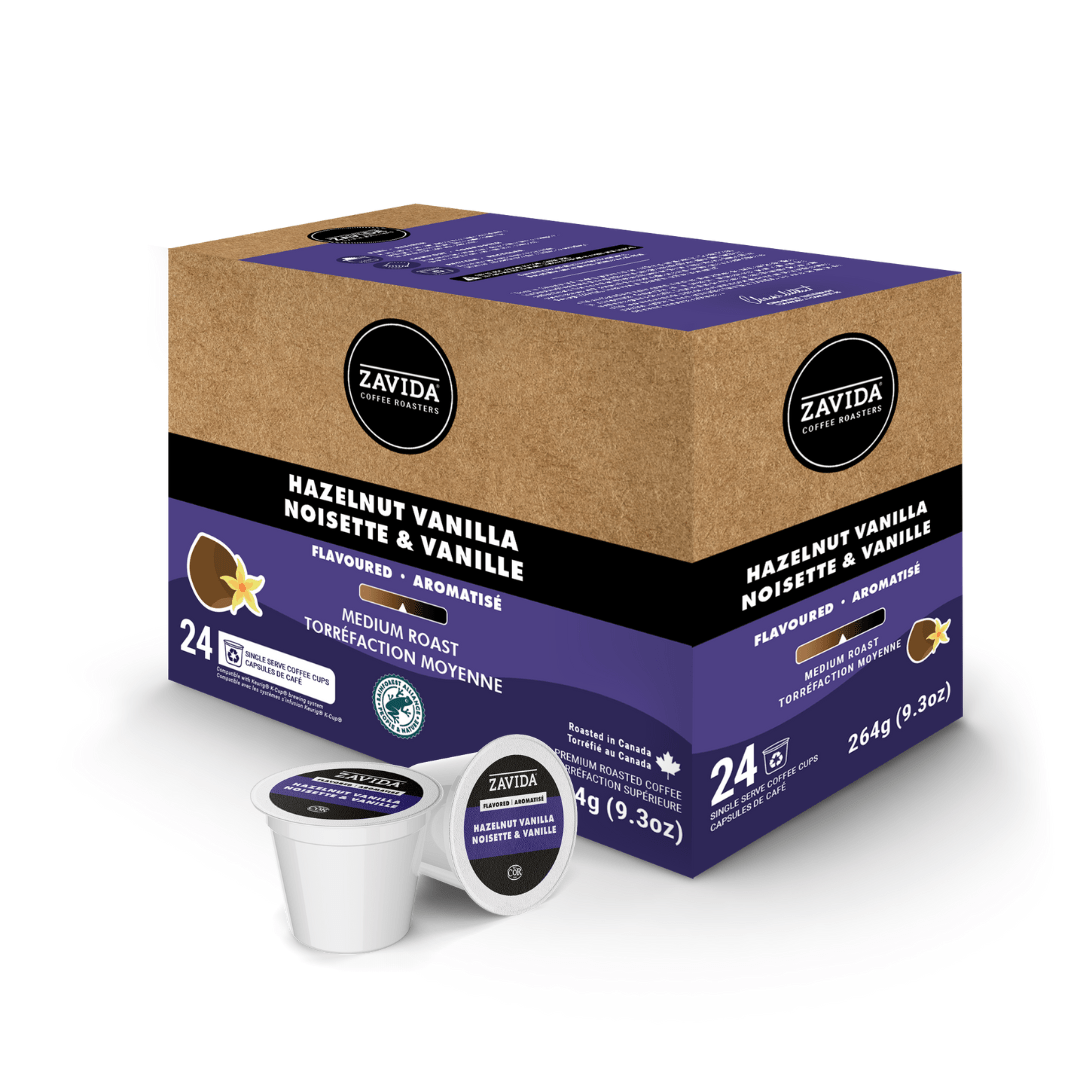 Hazelnut Vanilla Single Serve Coffee - 24 Pods - Zavida Coffee