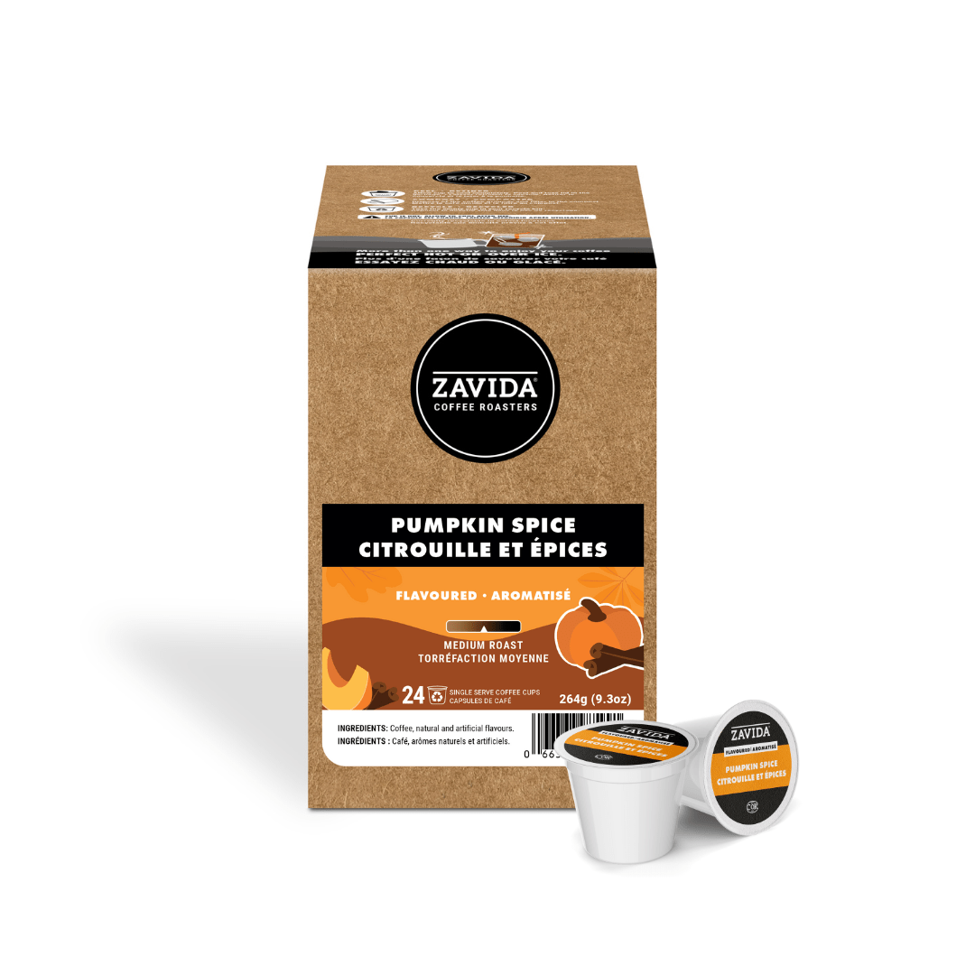Pumpkin Spice Single Serve Coffee - 24 Pods - Zavida Coffee