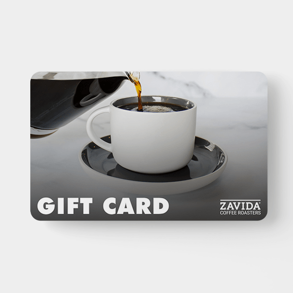 A coffee gift card of $100 from Zavida Coffee Roasters
